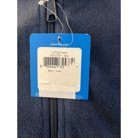 Columbia Mens Vest Gray Blue Size Small New With Tags Fleece - Picture 6 of 10
